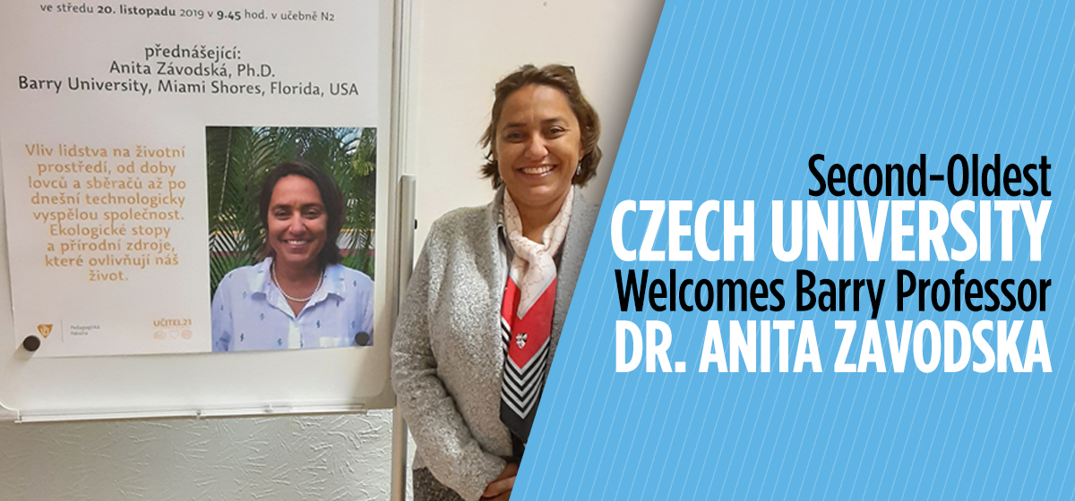 Scholars and Students at Czech University Welcome Barry Professor, Dr. Anita Závodská