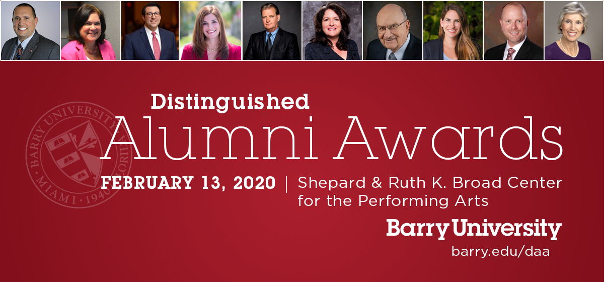 Barry University to Honor Leaders in Government, Education, Politics and Industry with Distinguished Alumni Awards
