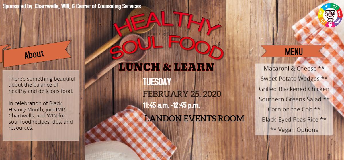 Healthy Soul Food Lunch and Learn Presents Flavor with Nutrition.