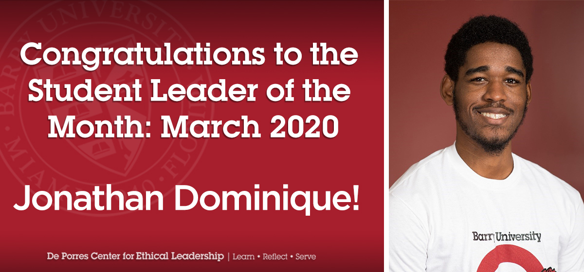 Congratulations to Jonathan Dominique
