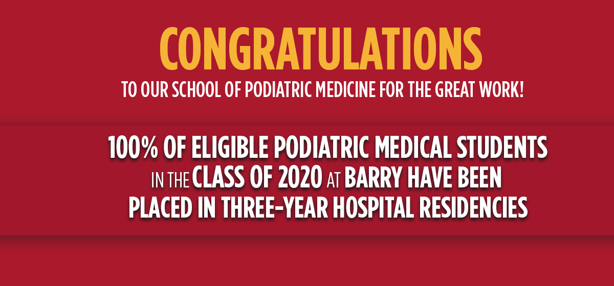 Congratulations to our School of Podiatric Medicine for the great work!