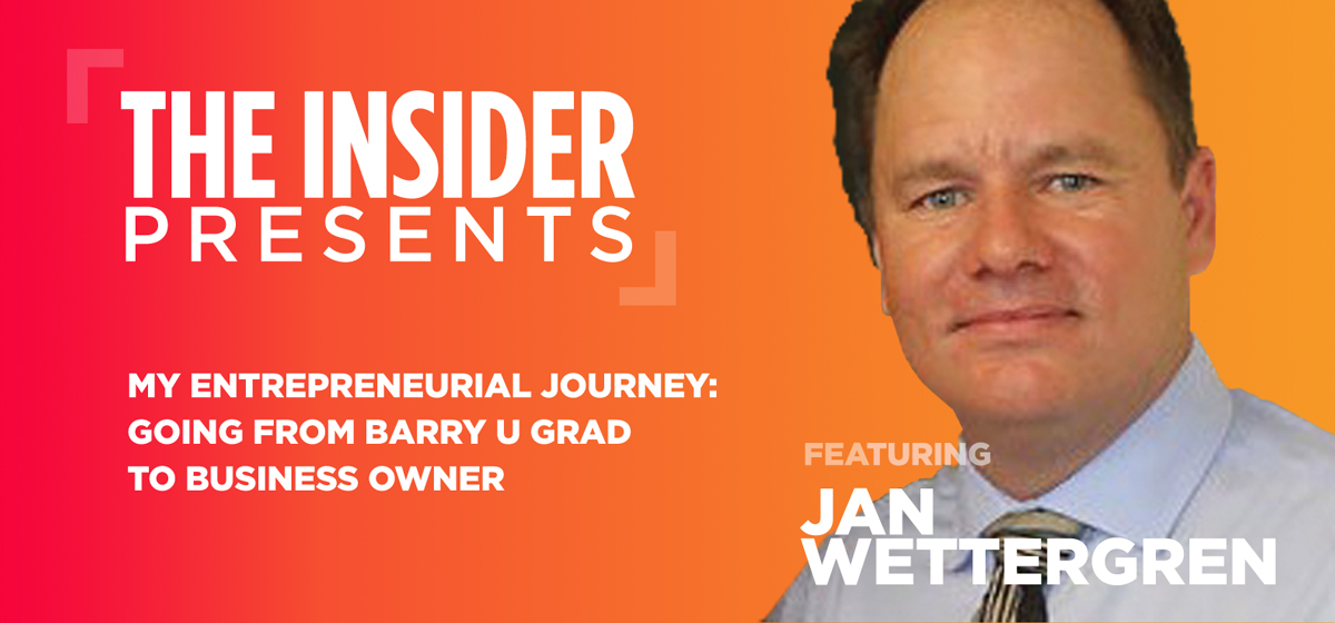 Entrepreneur Jan Wettergren talks about his road from Barry to business owner on  Barry Instagram Live. 