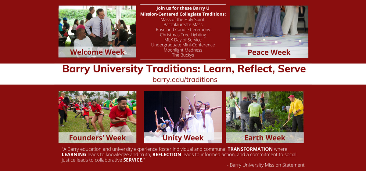 Barry University News Save the Dates Barry U Traditions Calendar of