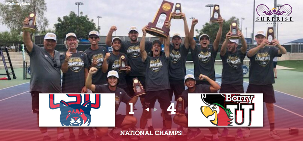 NATIONAL CHAMPS AGAIN! Men's Tennis Knocks Off Cougars To Claim Title