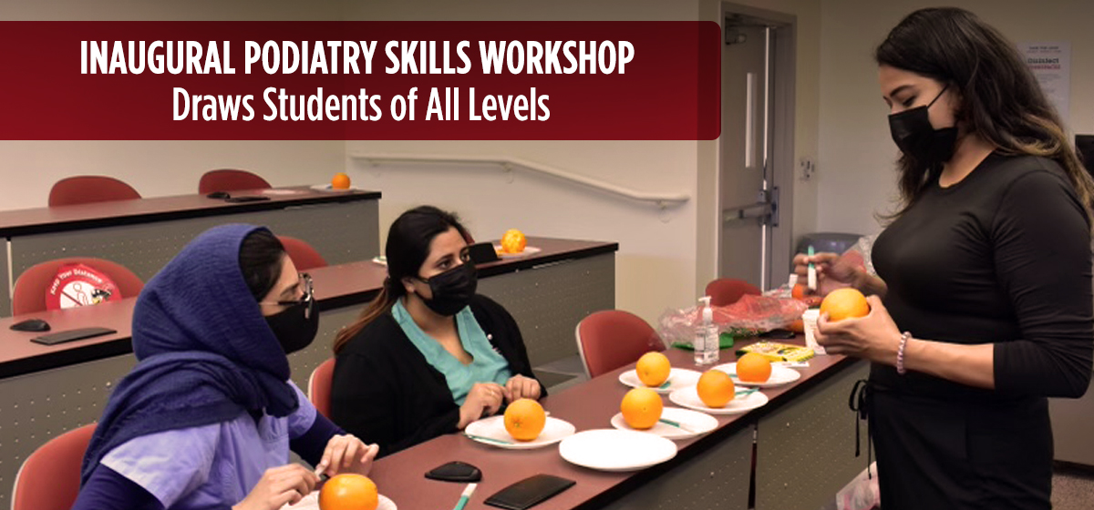 Inaugural Podiatry Skills Workshop Draws Students of All Levels