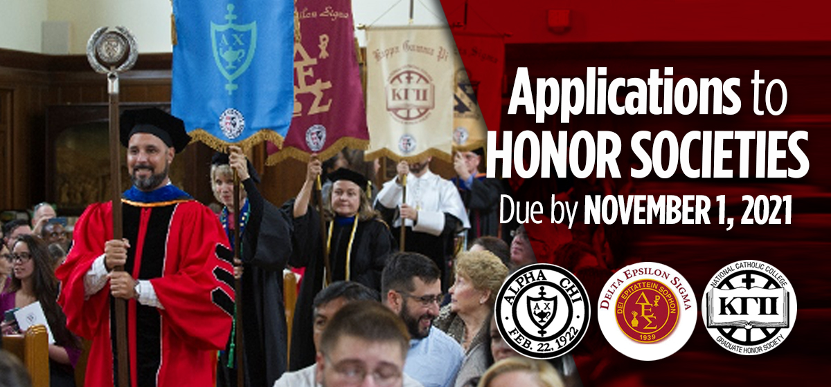 Applications to Honor Societies due by November 1, 2021